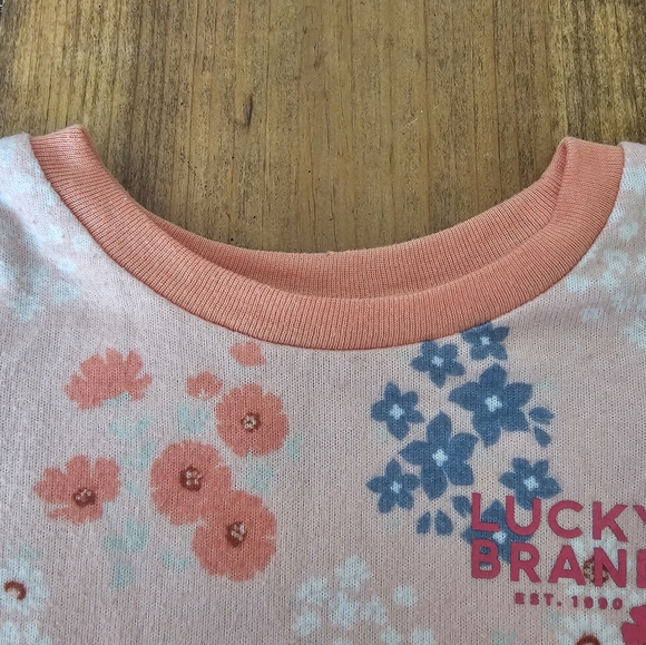 Lucky Brand Peach & Blue Floral Long-Sleeve Crewneck Tee & Pajama Pants - Picture 7 of 10